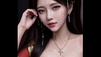 Gadis-gadis Hanfu Putih Imut Tersipu Malu Dengan Tubuhnya Yang Penuh Cairan Putih