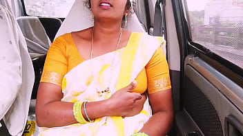 Pembantu India Digoyang Di Dalam Mobil, Bisikan Mesum Bahasa Telugu.