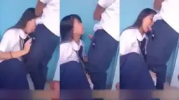 Gadis Smp Tersedu-sedu Menghisap Di Ruang Kelas