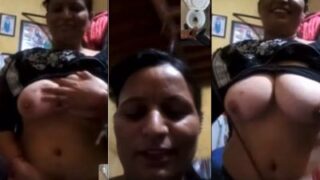 Guru Seksi Dengan Payudara Besar Asyik Bercinta Via Panggilan Video Bersama Muridnya