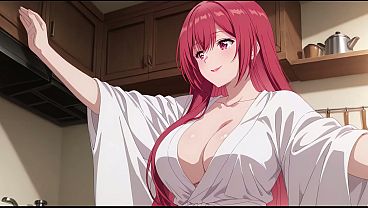 Anak Tiri Pulang Lebih Awal Dan Lihat Istri Bapaknya Masak Cuma Pakai Jubah Tipis. Kureha Enomoto Cosplay Hentai (buatan Ai).