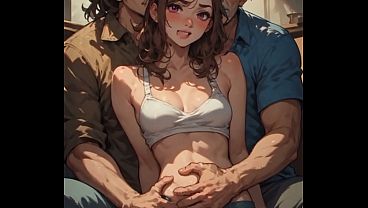 Bapak Tiri Dan Temannya Ngentotin Anak Tiri, Suara Ai Cowok Bikin Makin Horny (ai Generated)